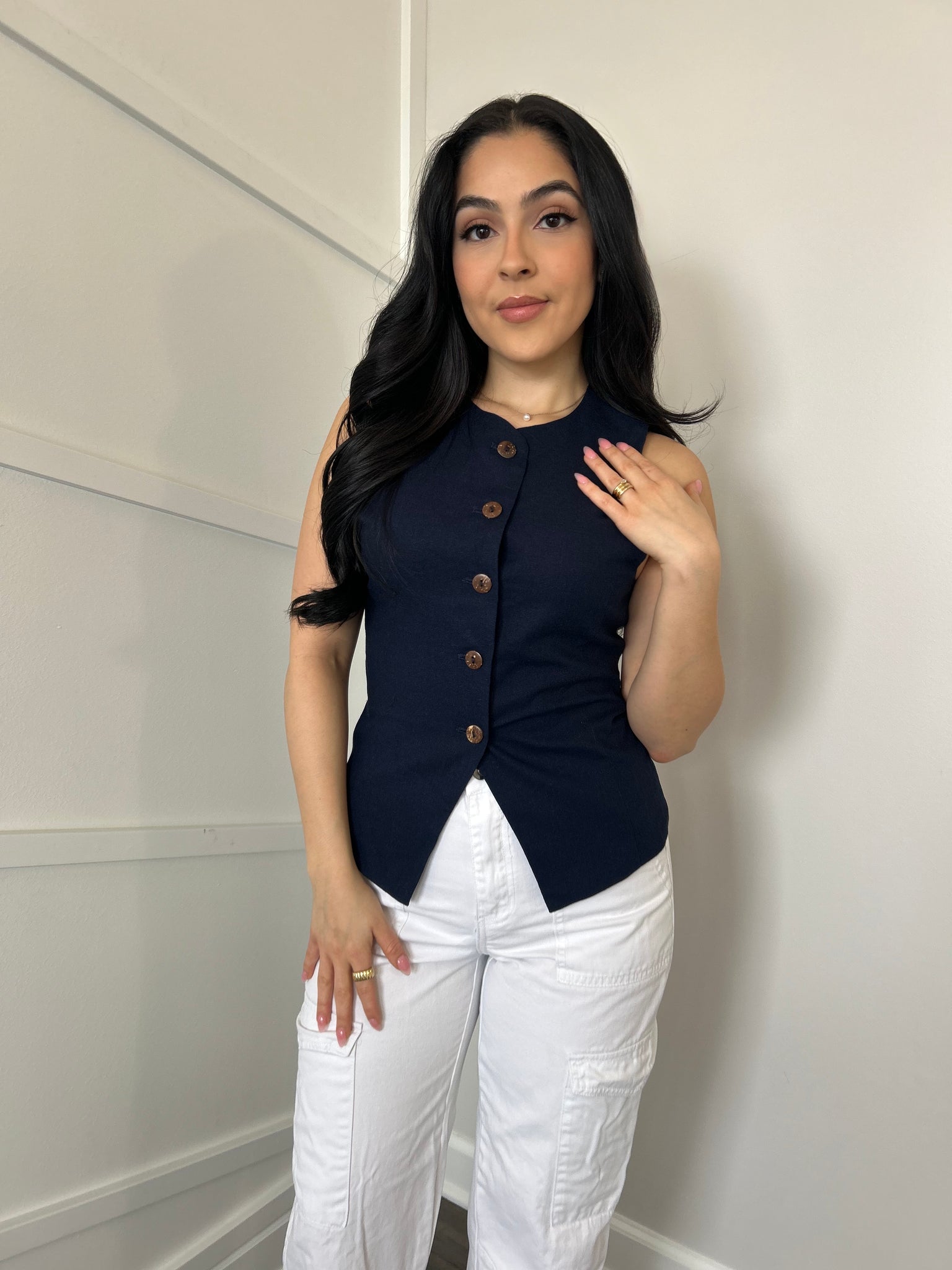 CARTER TOP (NAVY)